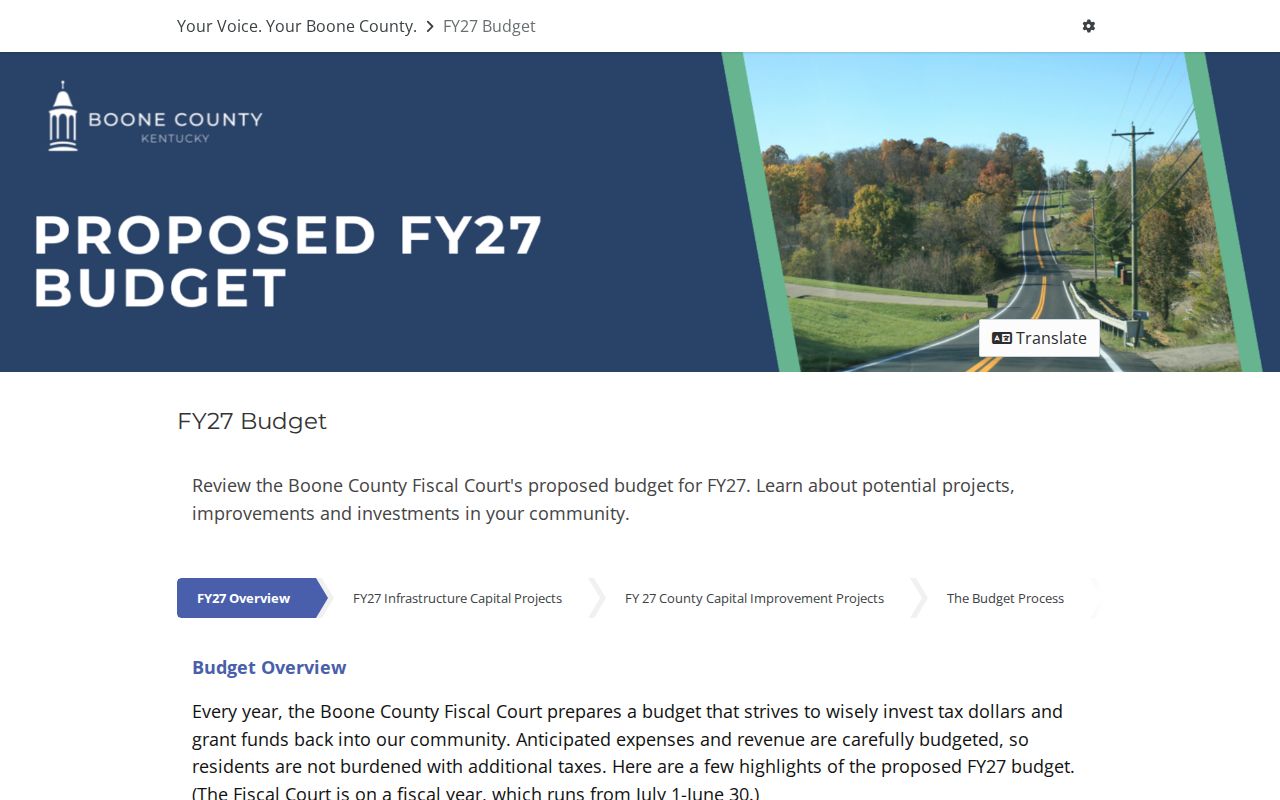 Boone County public safety budget context for Florence criminal records