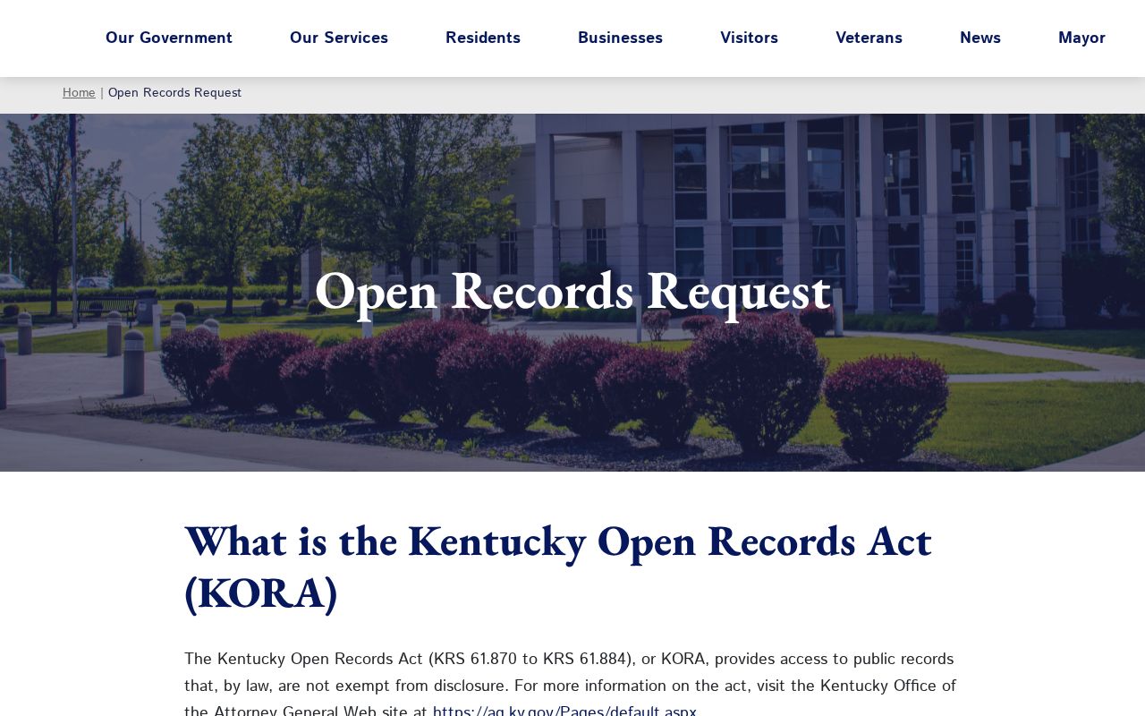 Florence Kentucky open records guidance for city criminal records