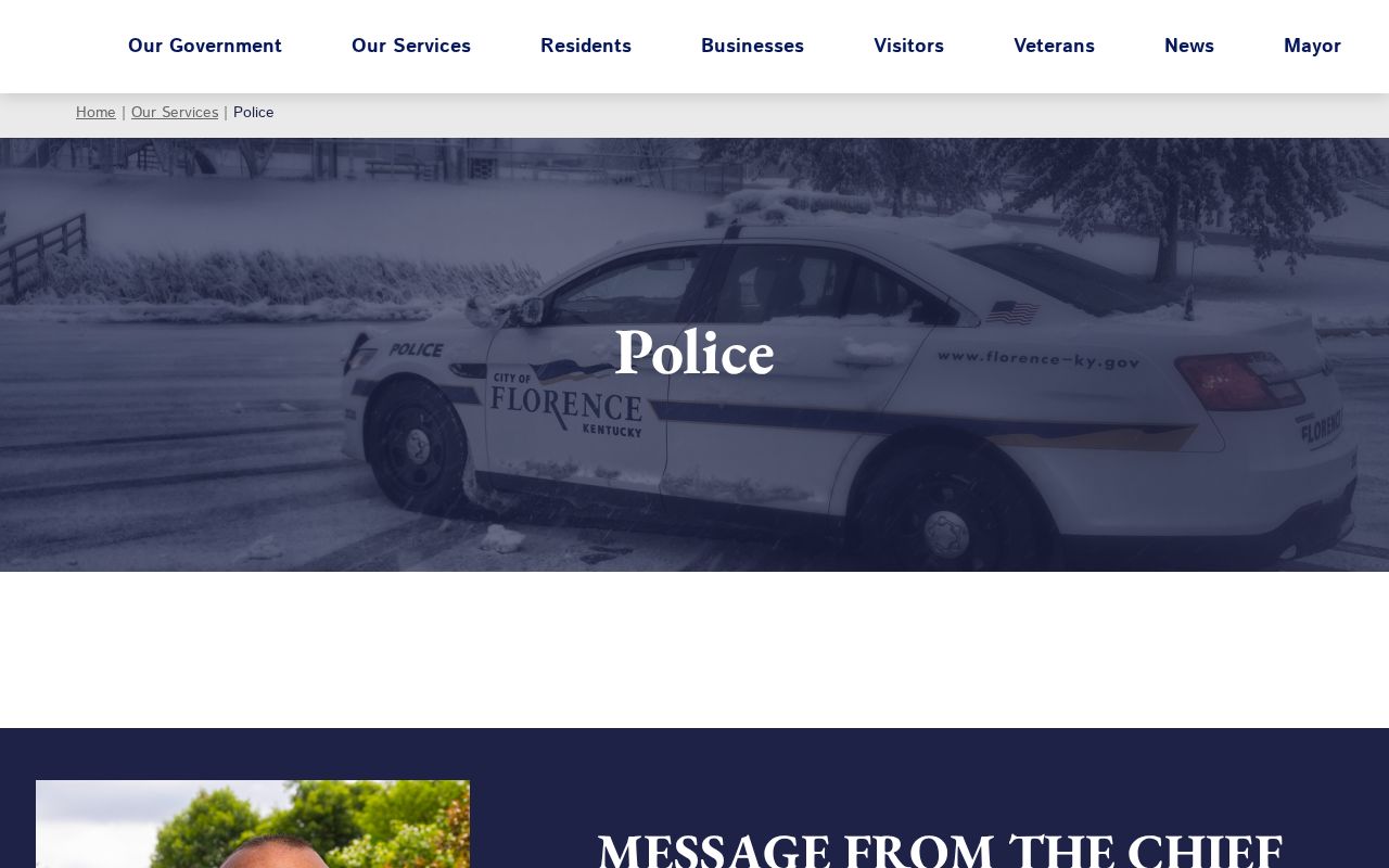 Florence Police Department source for Florence criminal records