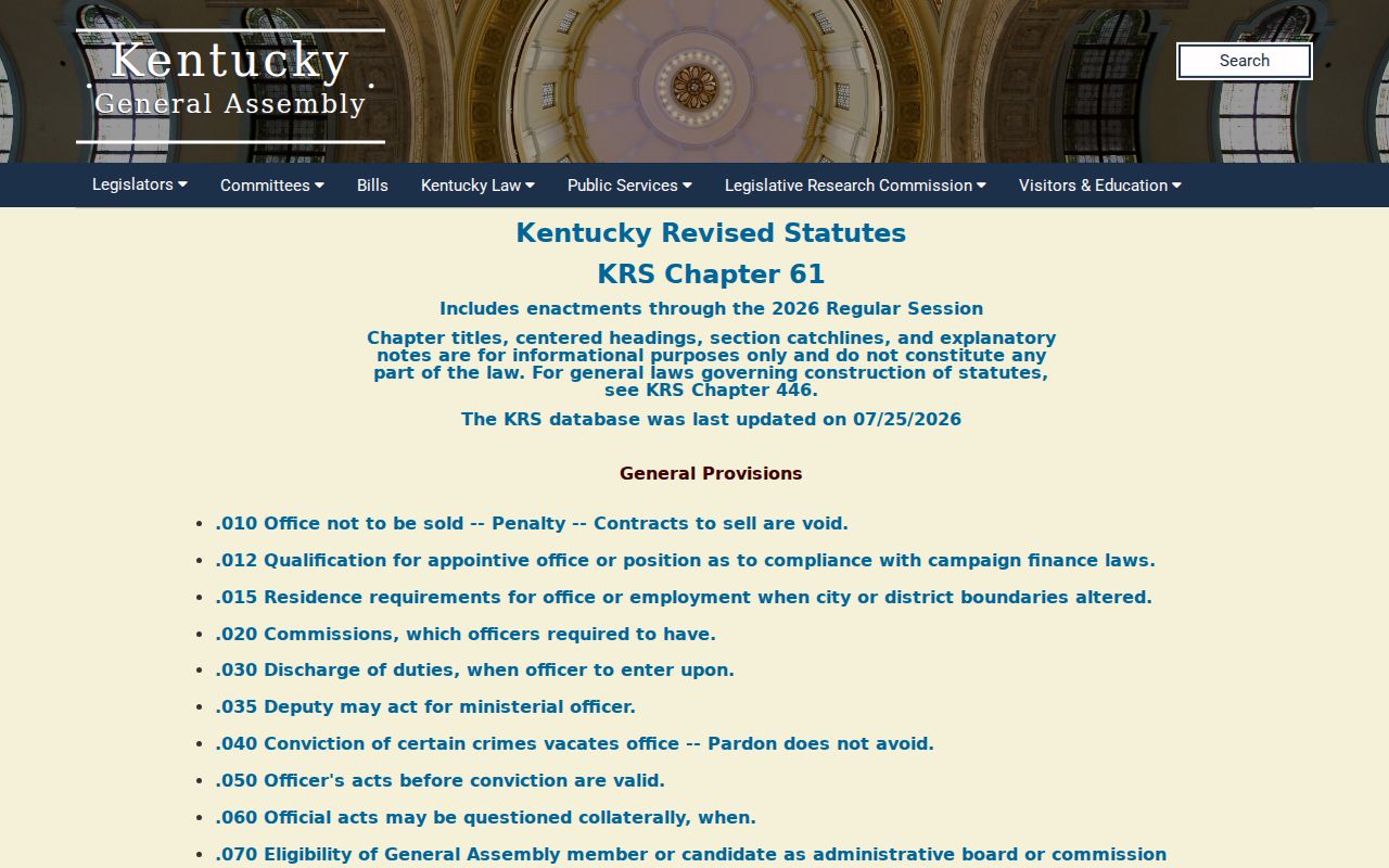 Kentucky law source for Union criminal record access in Boone County