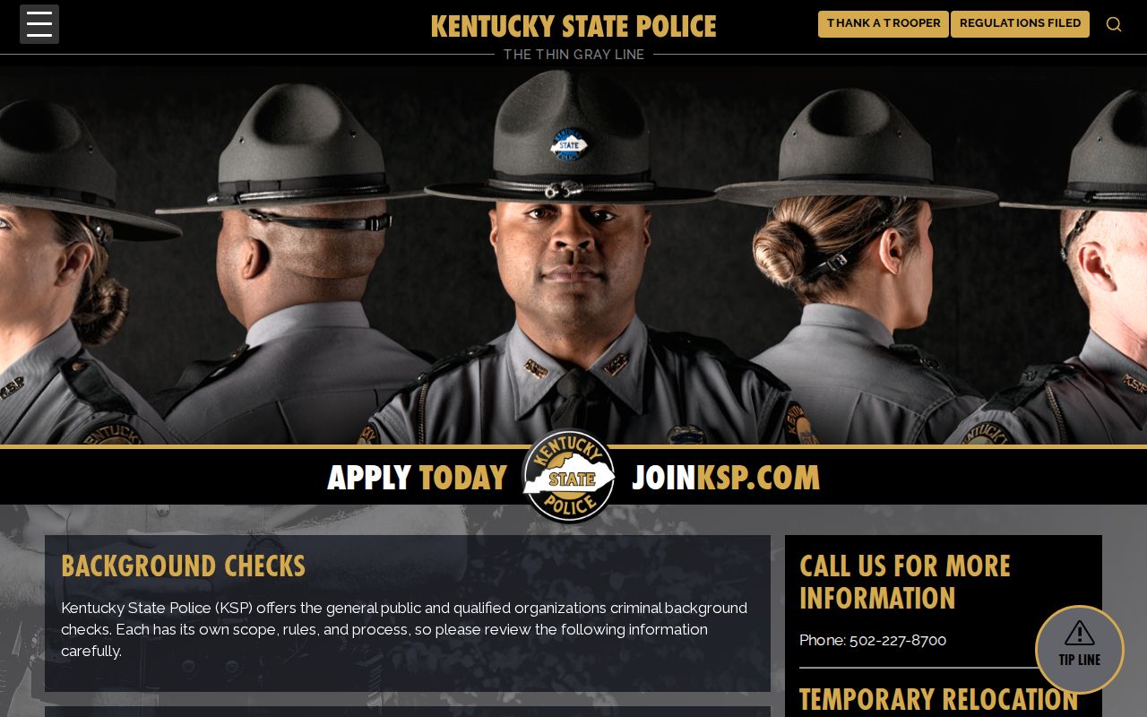 Boone County criminal history KSP background check guidance